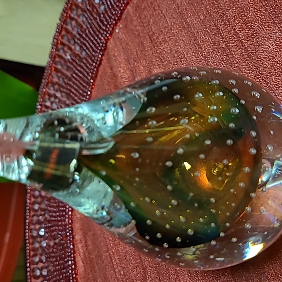 M.P. Crystal Pear Shape Paperweight - Picture 3 of 7